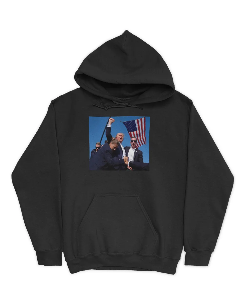 Trump shot in ear at US election campaign rally T-shirt Unisex Hoodie black s