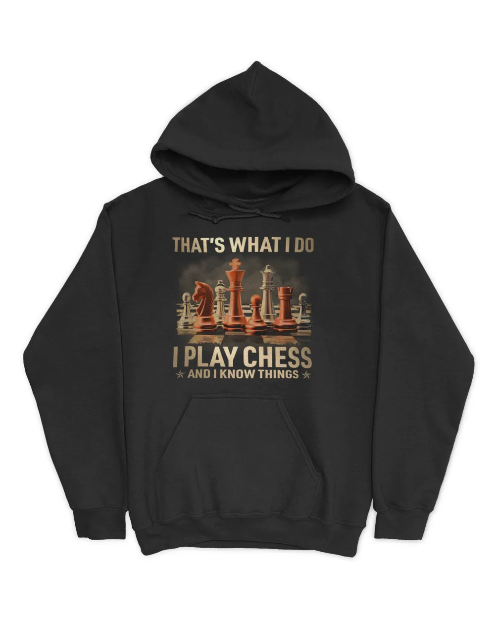I play chess and know things Unisex Hoodie black s