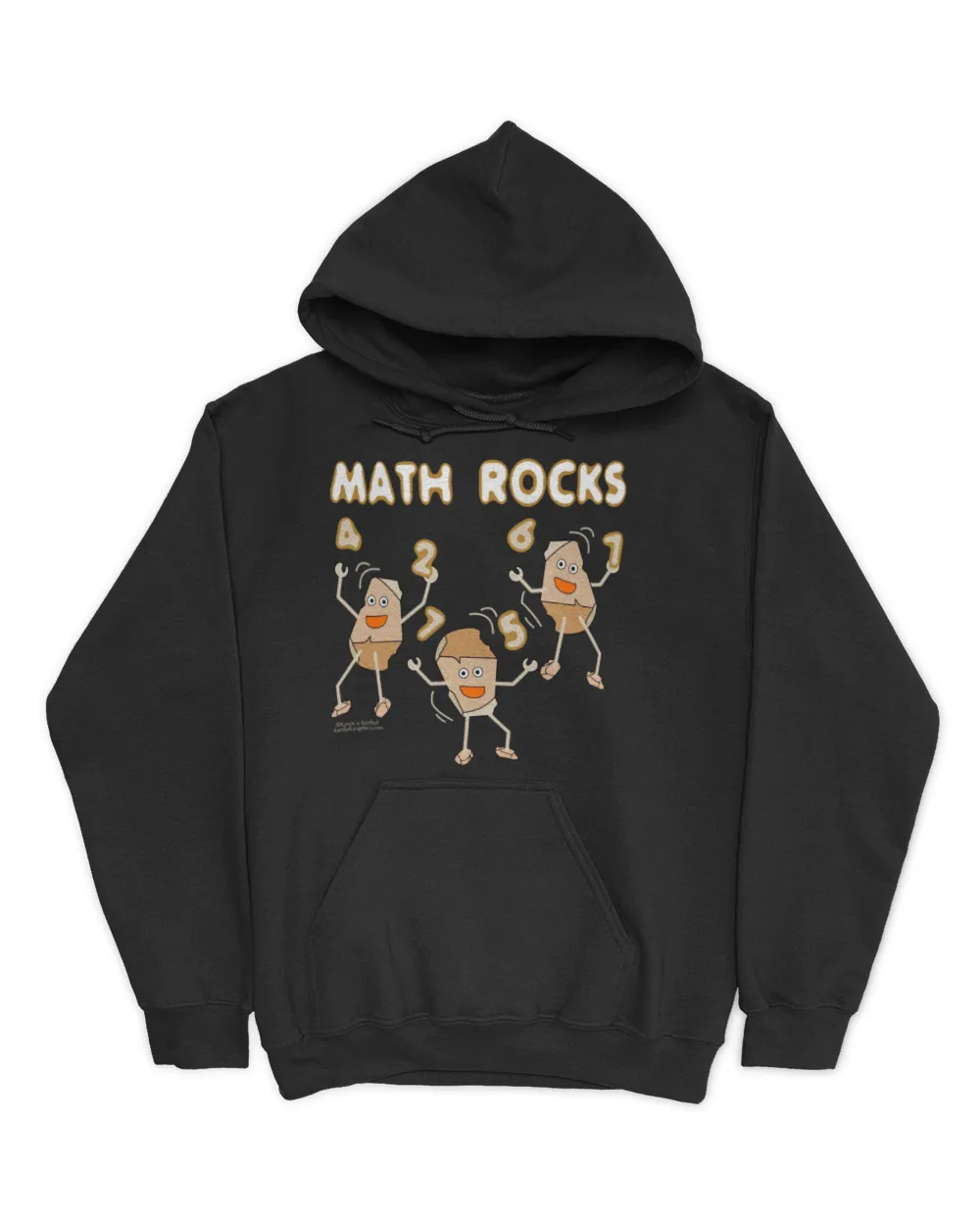 White Math Rocks Unisex Hoodie black s