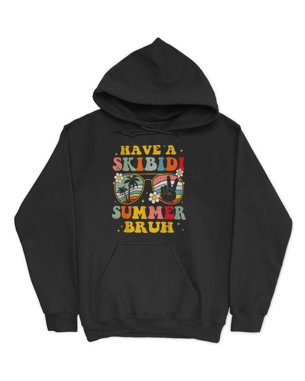 Retro Have A Skibidi Summer Bruh Last Day Of School Unisex Hoodie black s