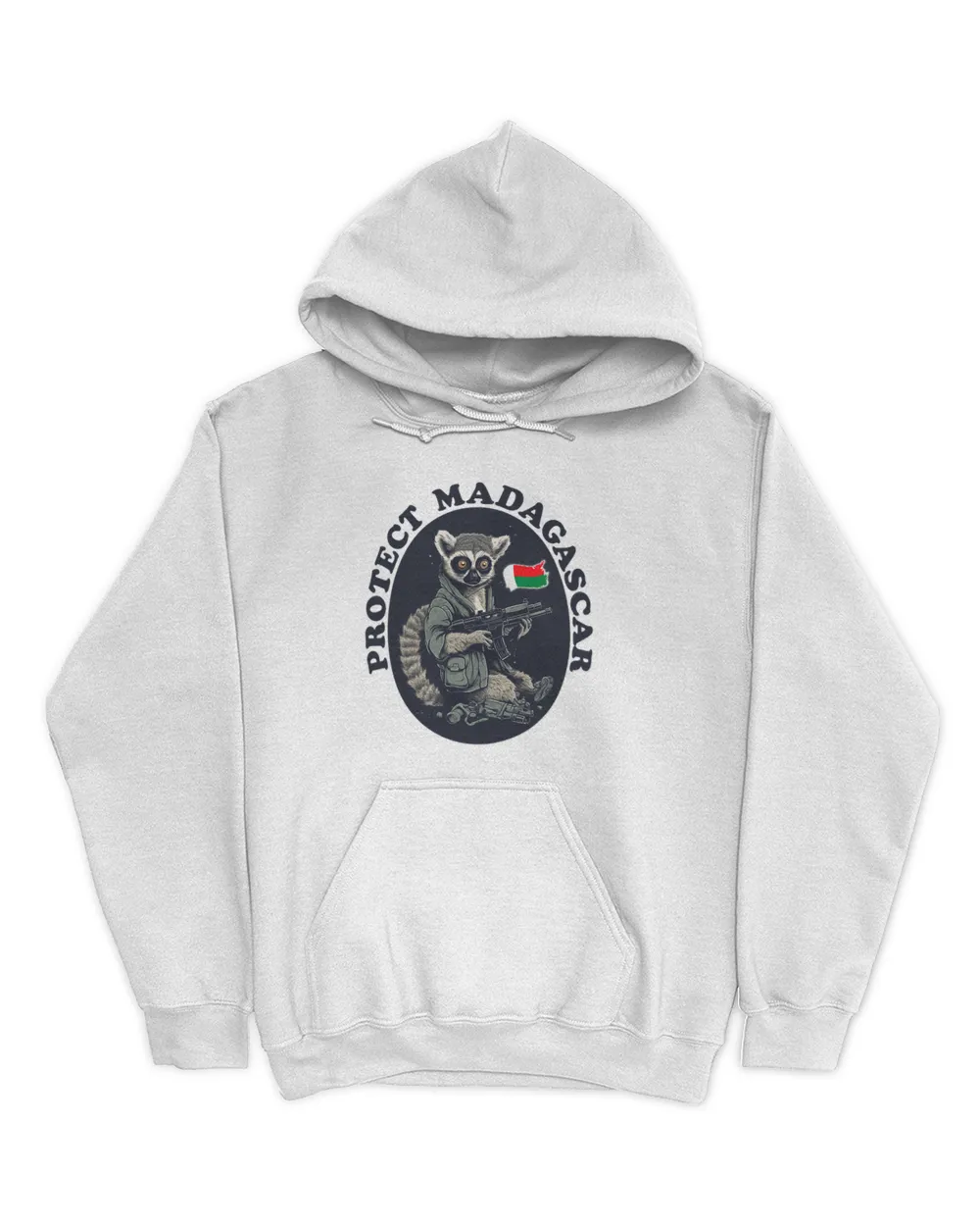Protect Madagascar 2Lemur with Gun 2Flag
