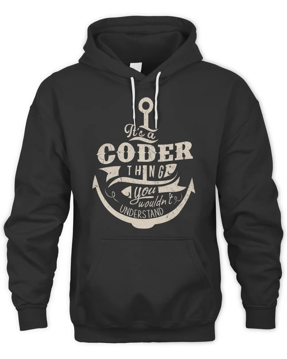 CODER Unisex Hoodie black s