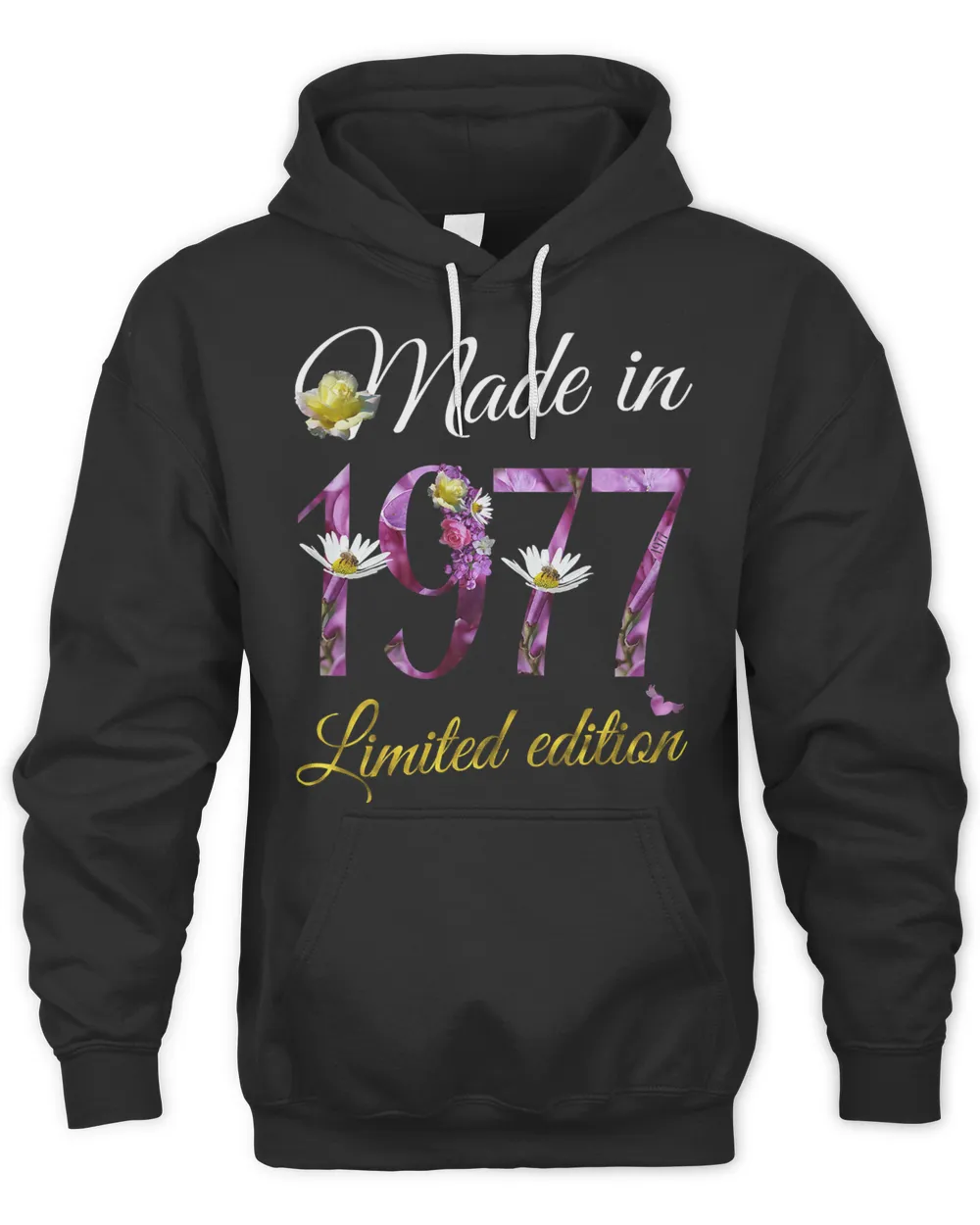 Made in 1977 Tee 45 Year Old Floral 1977 45th Birthday Gift