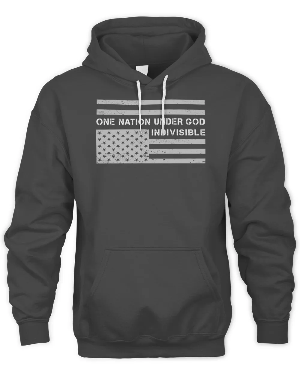 Upside Down US Flag in Distress - America Divided - Pledge of Allegiance Political Statement T-Shirt