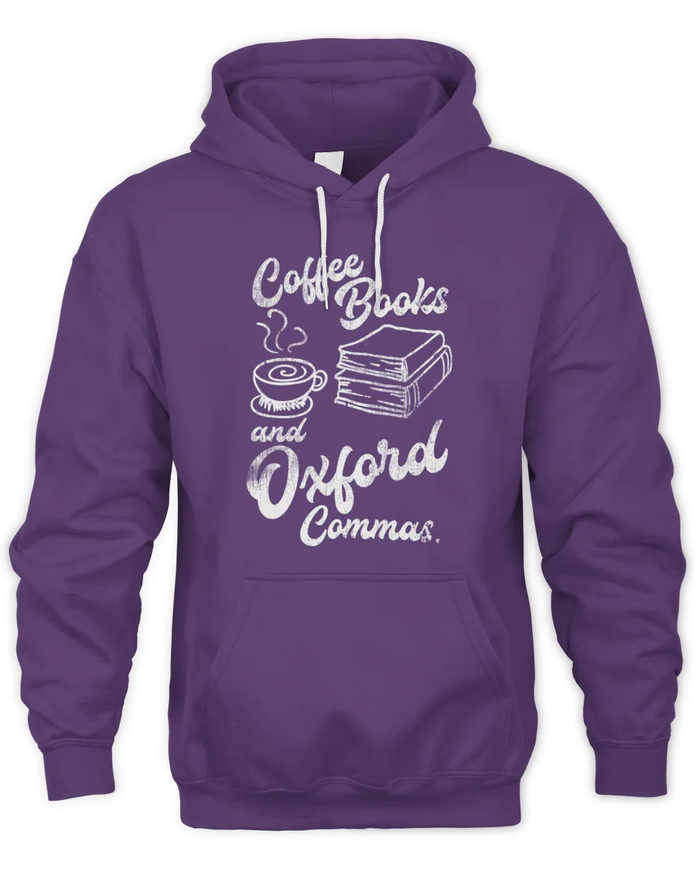 Coffee Books Oxford Commas Read Grammar Caffeine  T-Shirt