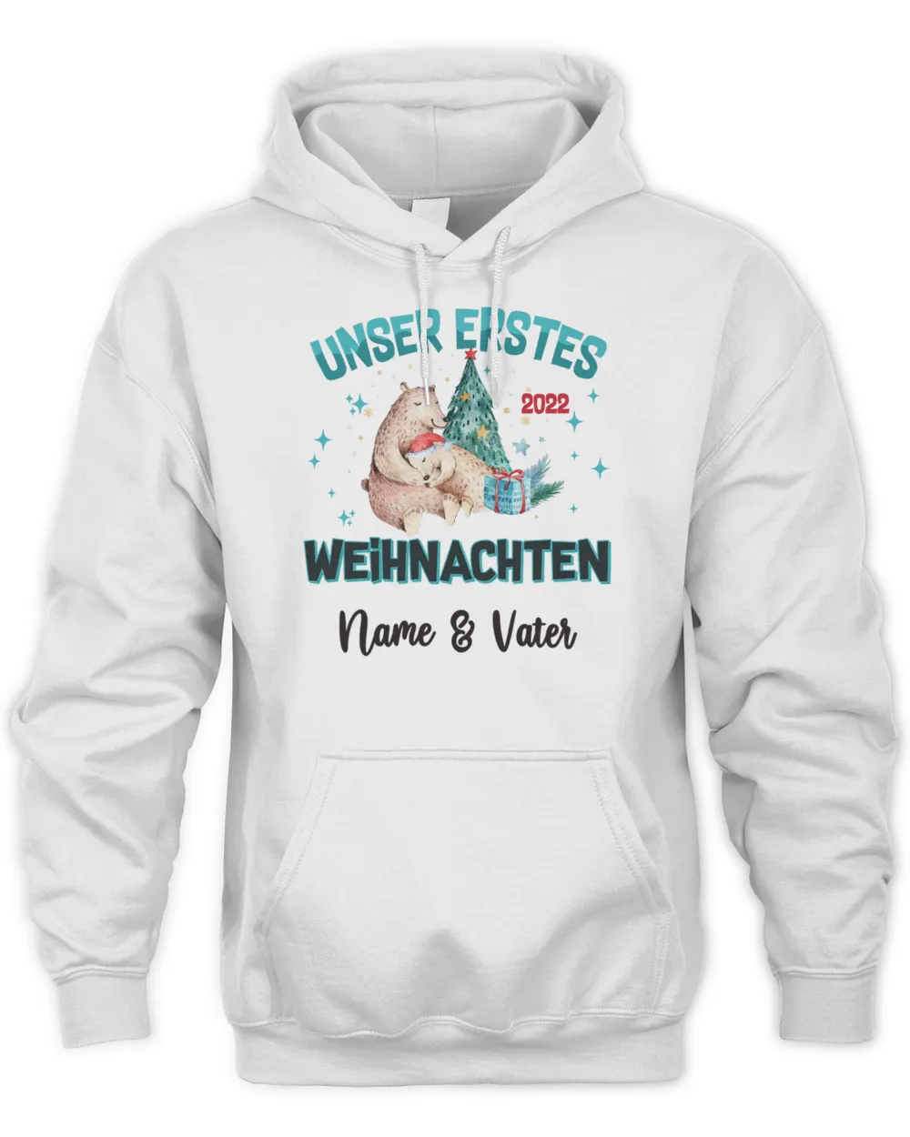 Unser erstes Weihnachten Unisex Hoodie white s
