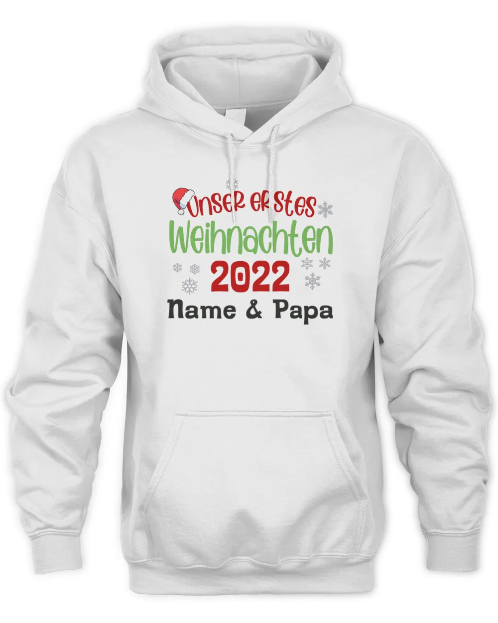 Unser erstes Weihnachten Unisex Hoodie white s