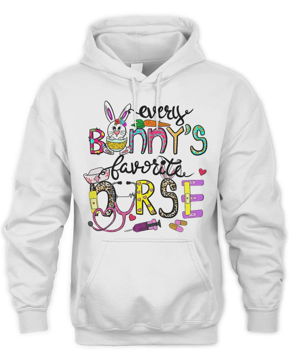 Stethoscope Scrub Life Nurse Bunny Easter Day T-Shirt