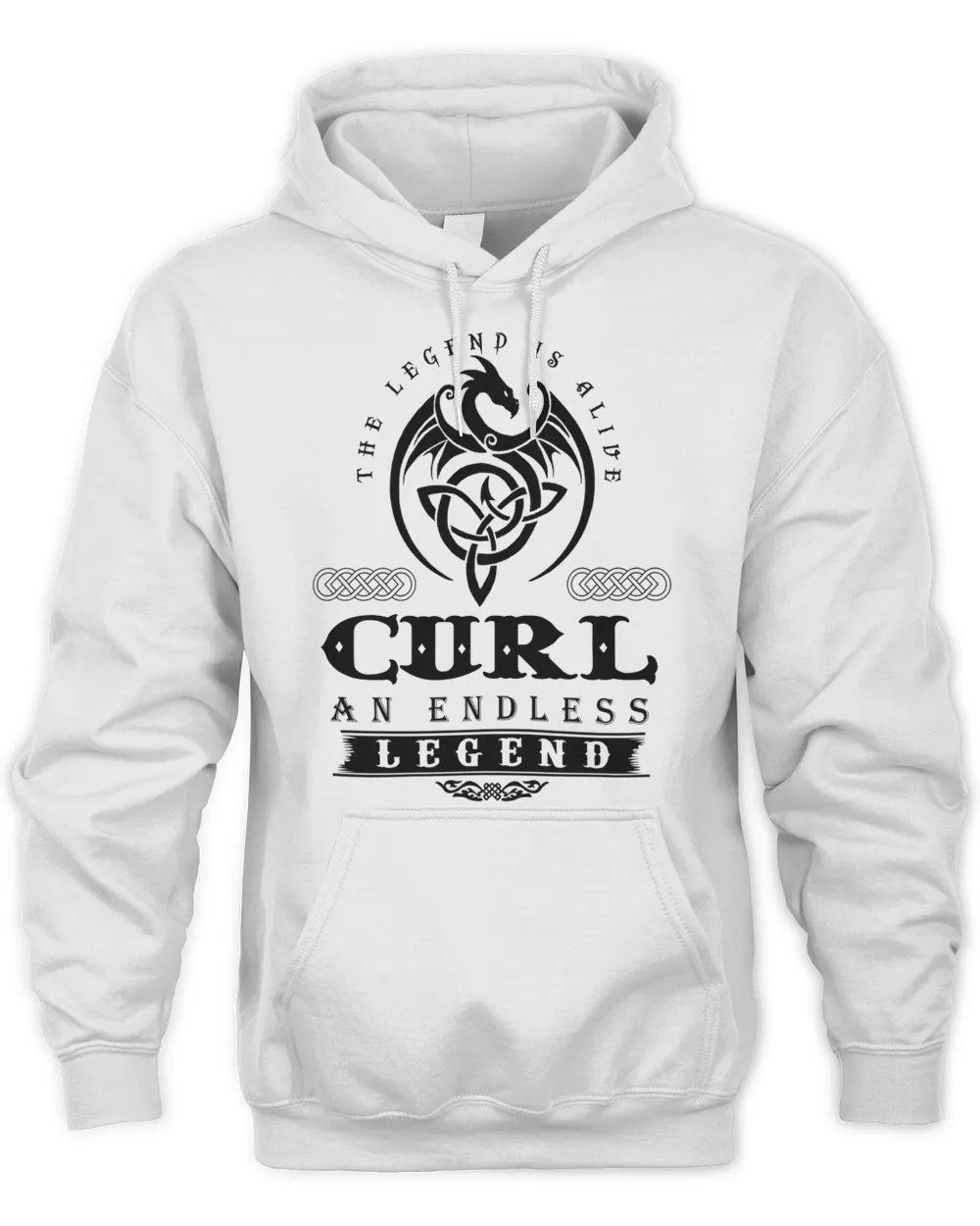 CURL Unisex Hoodie white s