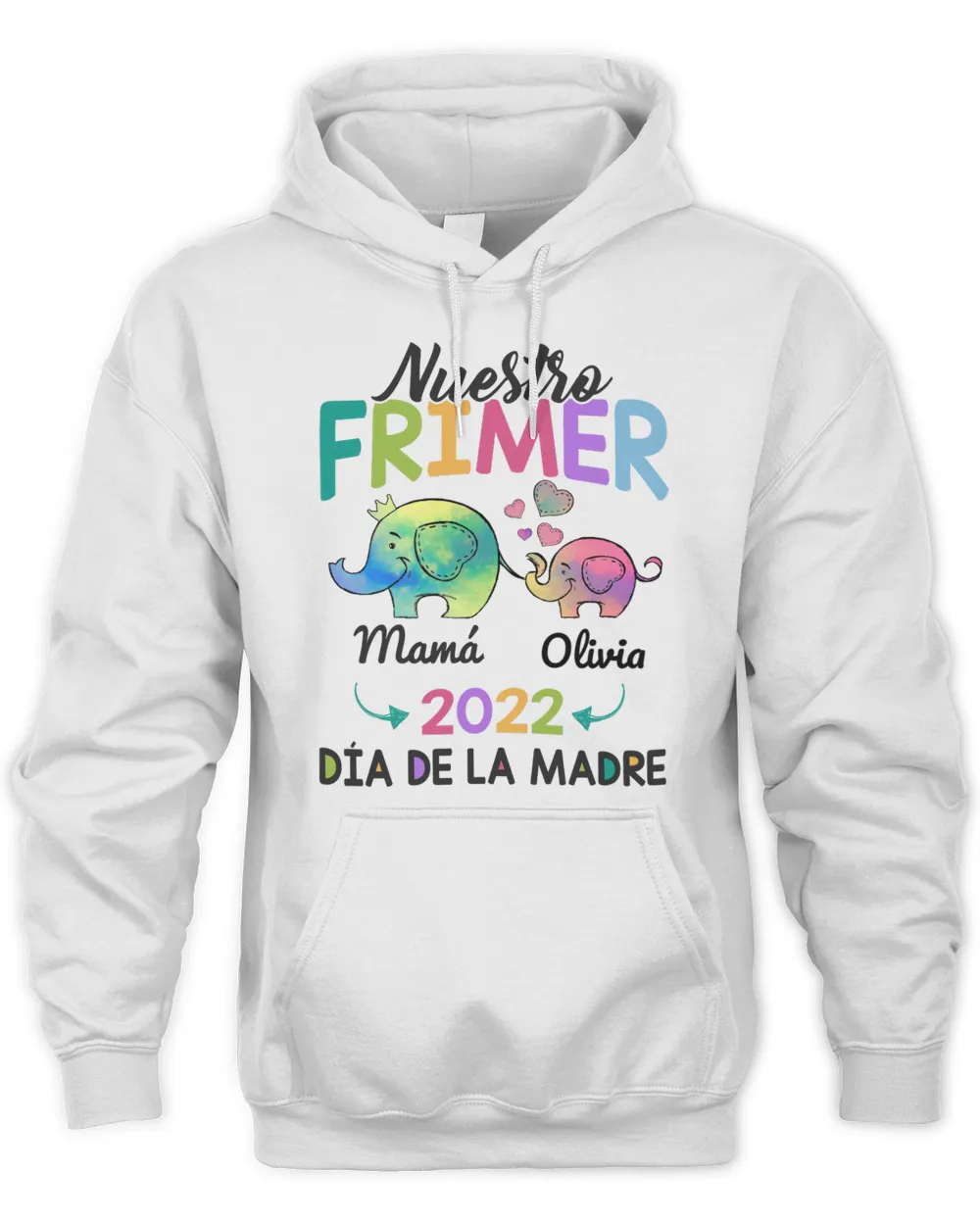 Nuestro Primer día de la Madre Unisex Hoodie white s