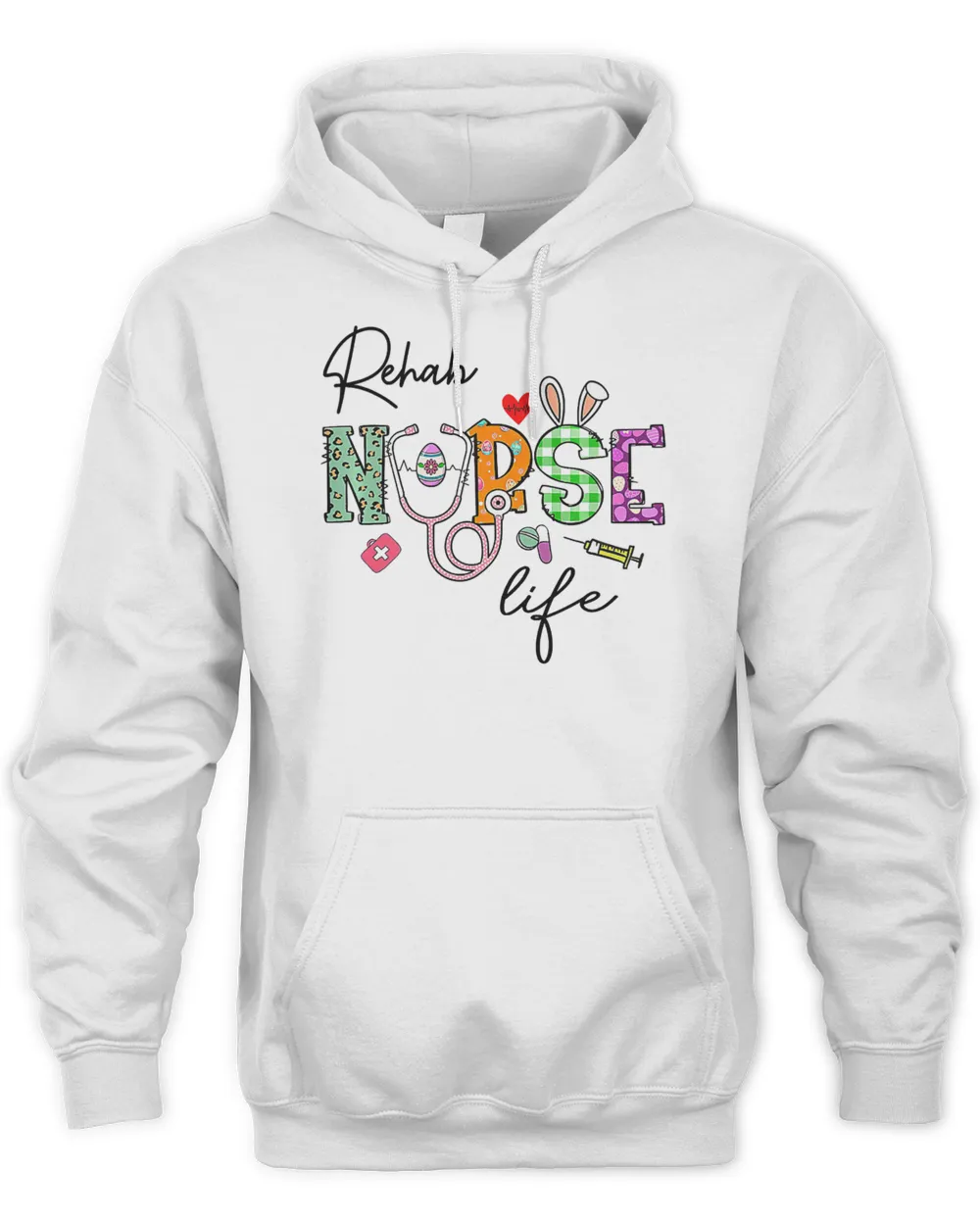 Camp Nurse Bunny Nurse Funny Egg Easter Day Floral Women FUN Premium T-Shirt