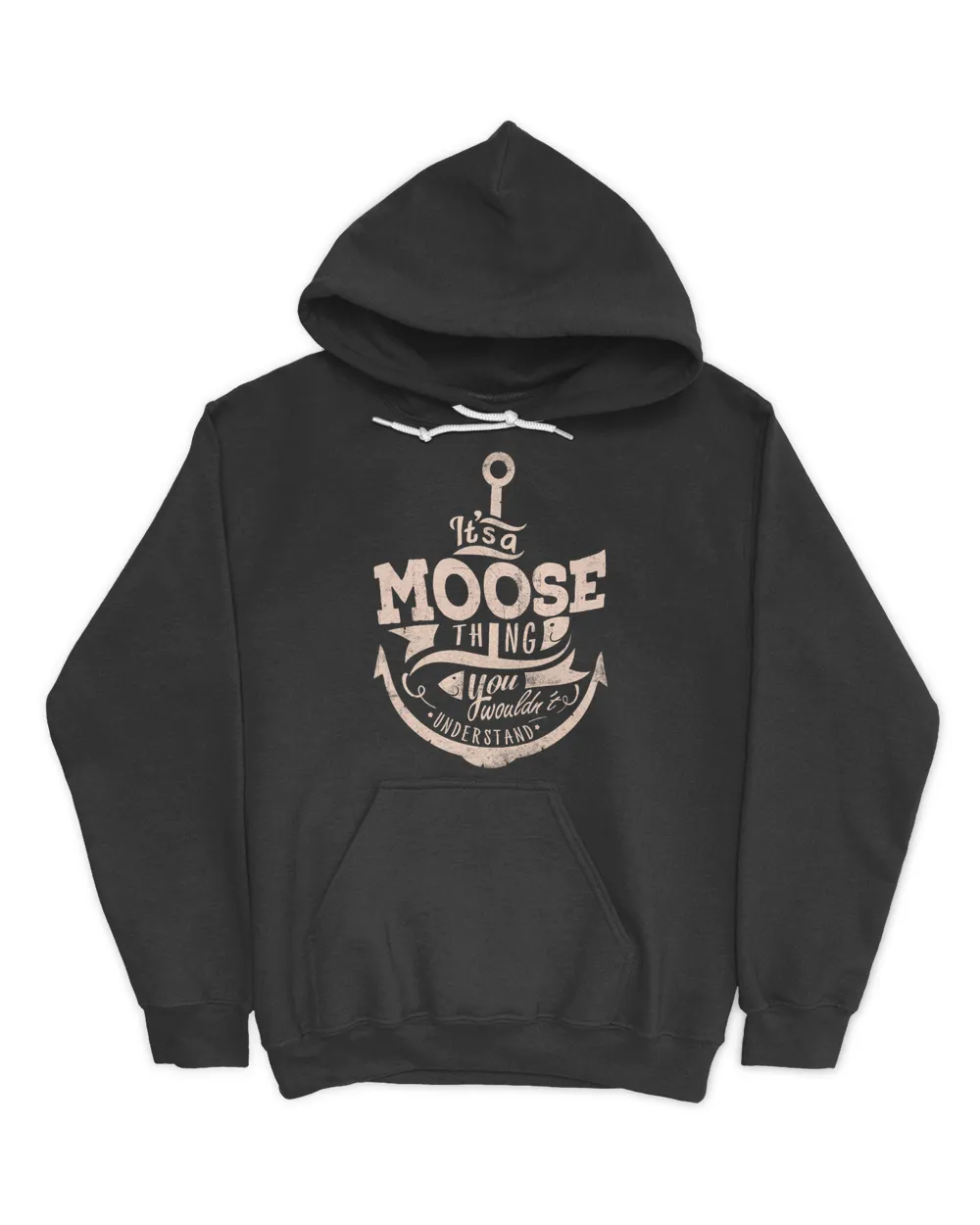 MOOSE THINGS D2 Unisex Hoodie black s