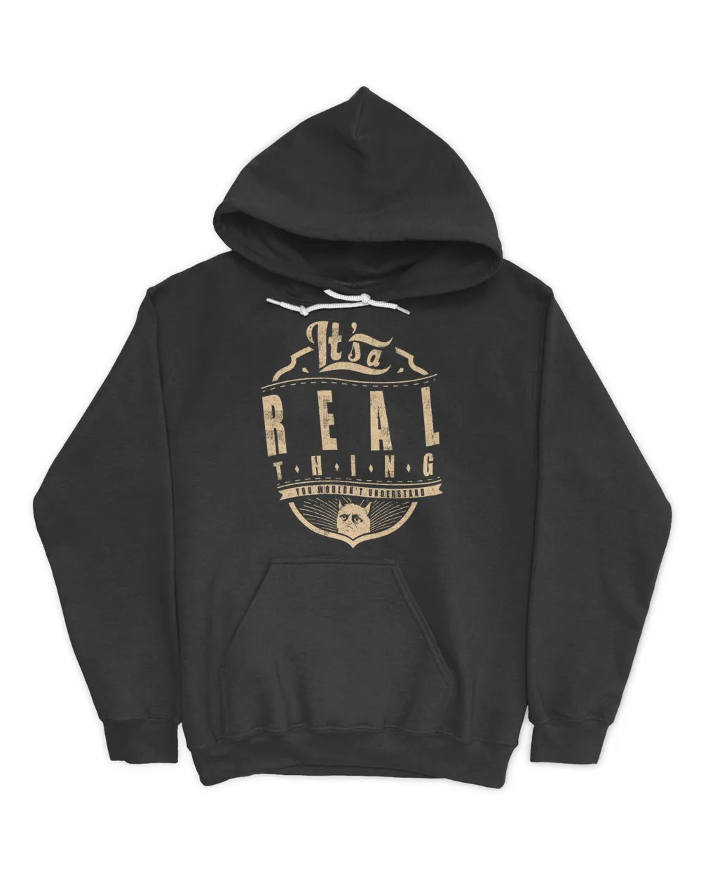 REAL THINGS D4 Unisex Hoodie black s