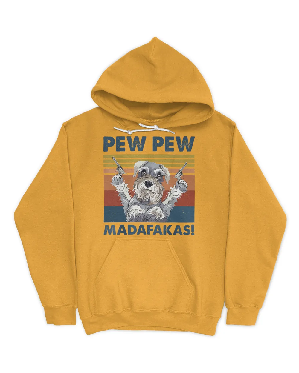 Vintage Schnauzer Dog Pew Pew Madafakas Crazy Dogs Lovers T-Shirt