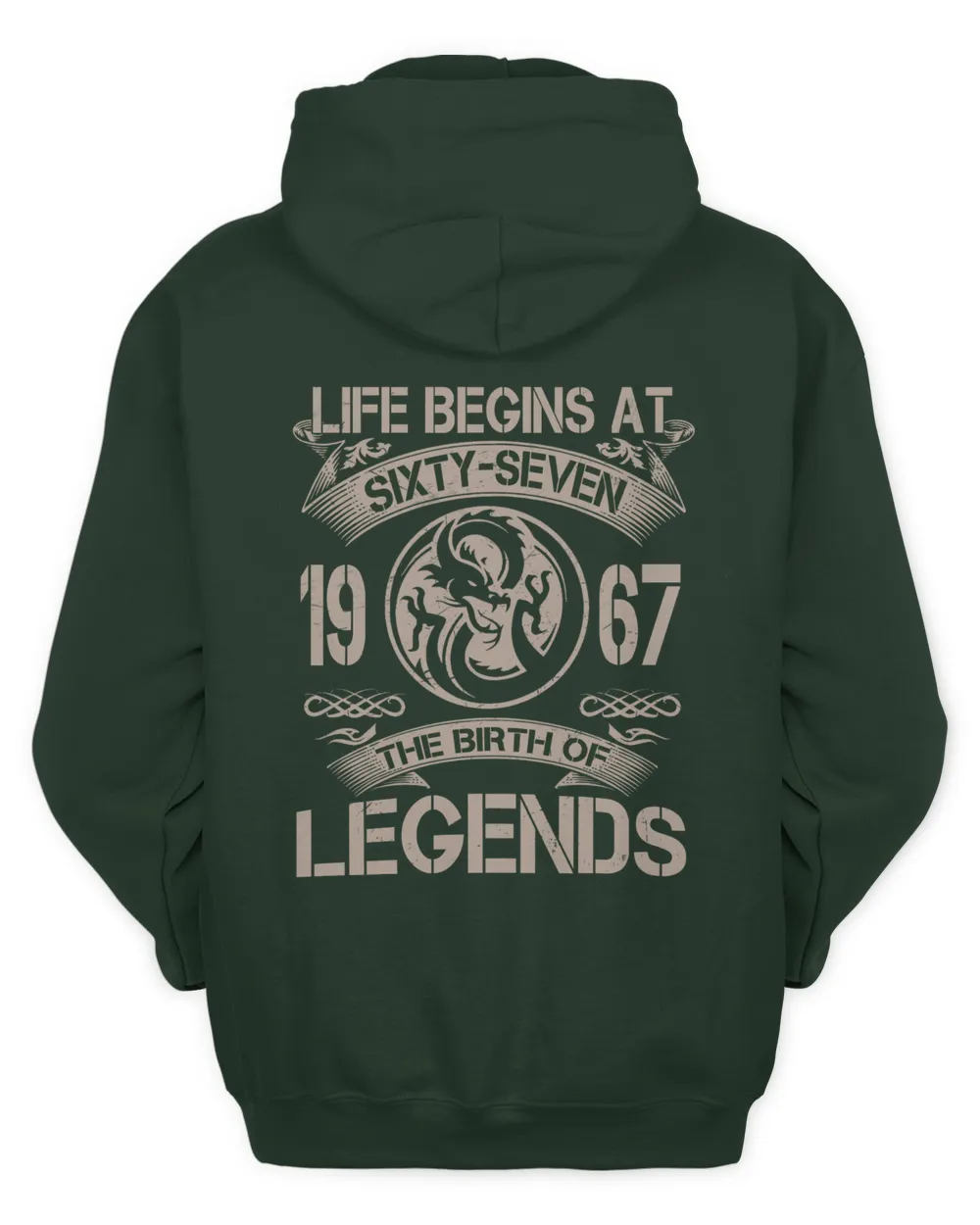 Life Begins At 1967 The Birth Of Legends USA18 Unisex Hoodie forest-green s