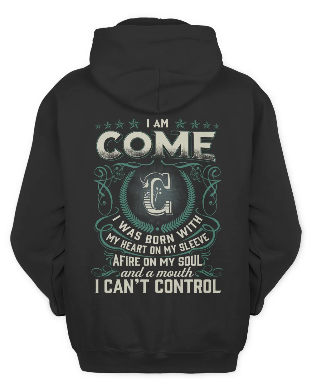 COME Unisex Hoodie black s