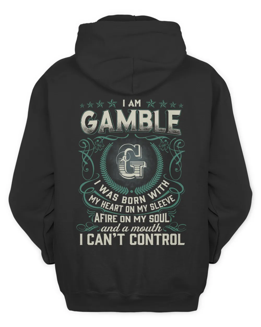GAMBLE Unisex Hoodie black s