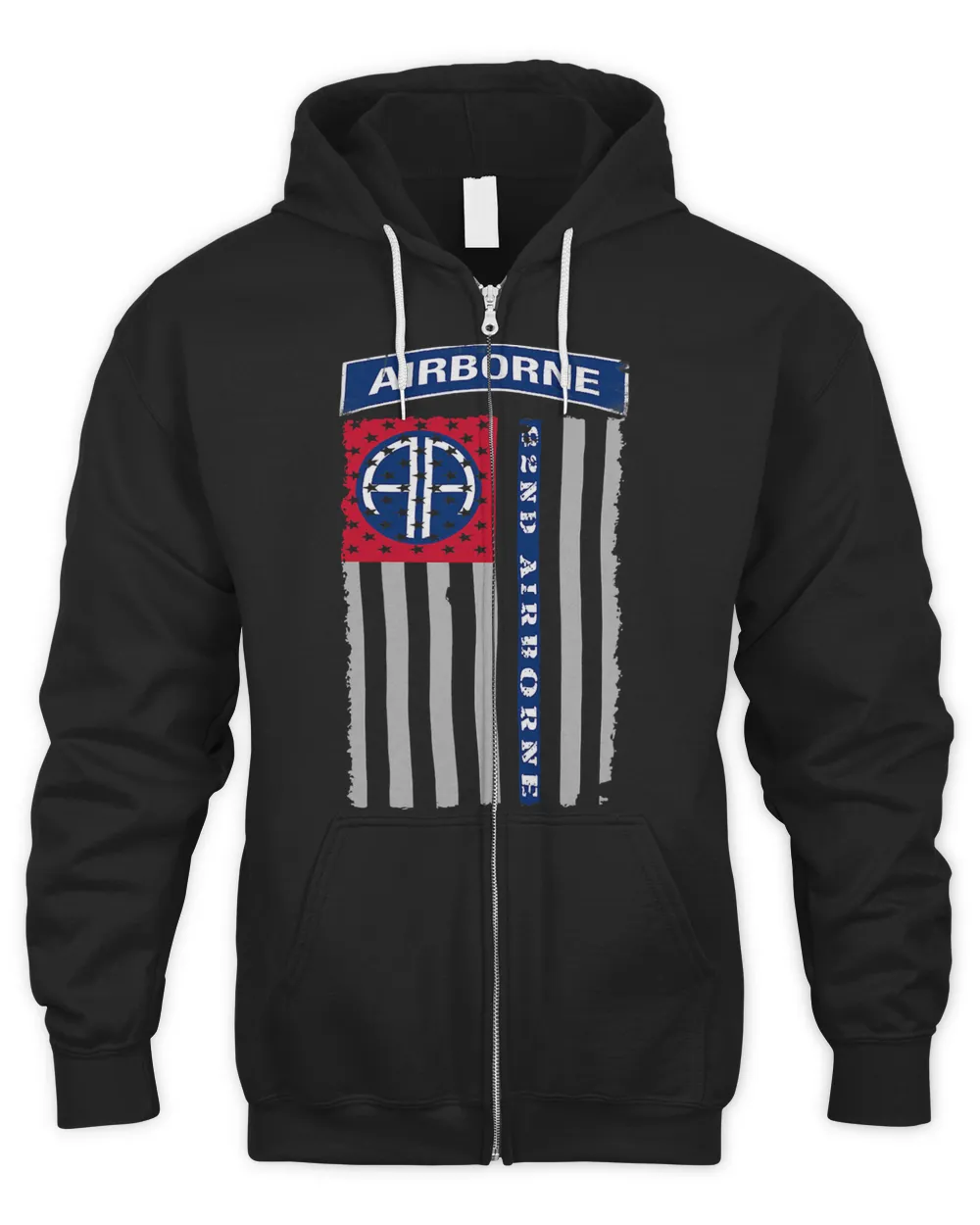 82nd Airborne Division Veteran American Flag T-shirt