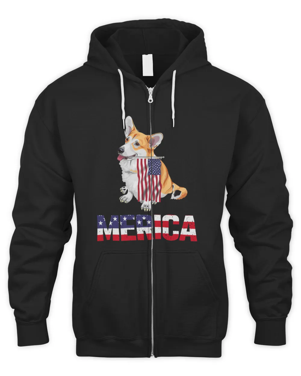 Corgi 4th of July Merica Corgi Dog USA Flag Independence Day Gift T-Shirt