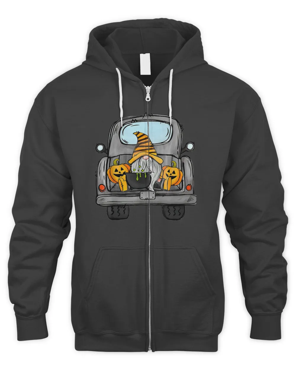 Gnomes Truck Halloween Pumpkin Funny Happy Halloween Spooky Witch T-Shirt