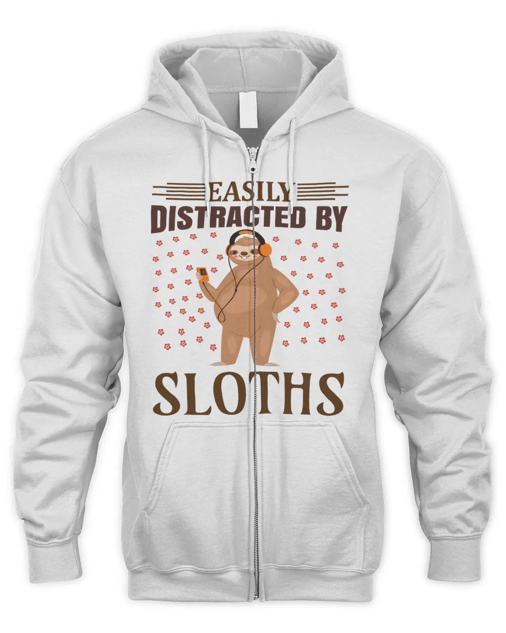Lovely Sloth T-Shirt, Animal T-Shirt, Lovely Sloth Hoodie, Animal Hoodie, Girlfriend Shirt  (117) Men's Zip Hoodie white s
