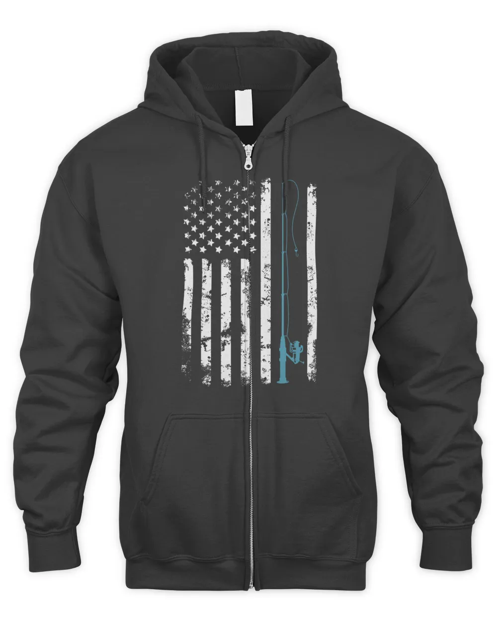 Fishing in the United States Men's Zip Hoodie black s
