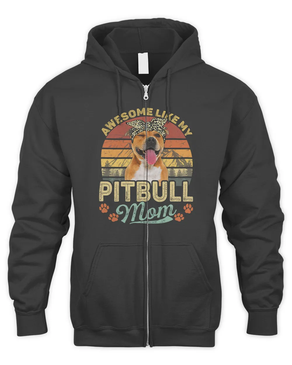 Womens Vintage Awesome Like My Pitbull Mom Dog Mom