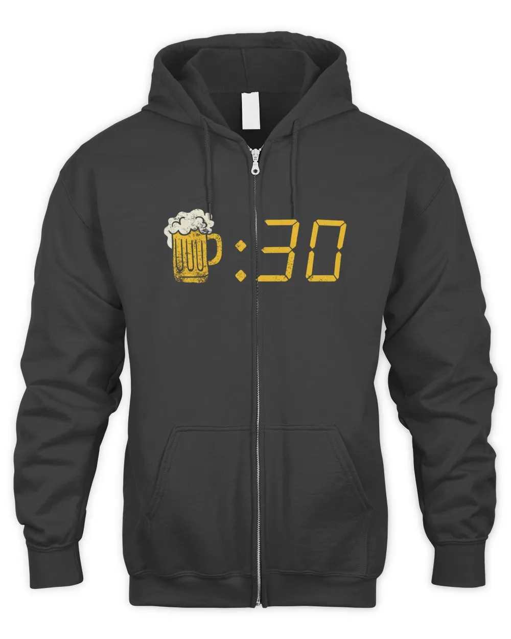 BE:30 BEER Time Men's Zip Hoodie black s