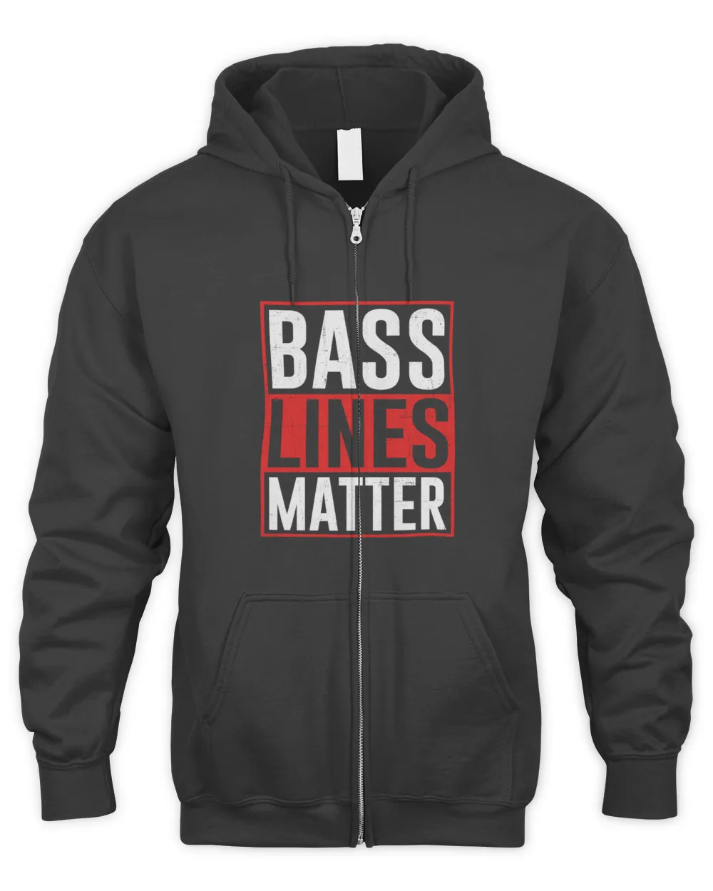 Bass Lines Matter -  BLM Bassist Men's Zip Hoodie black s