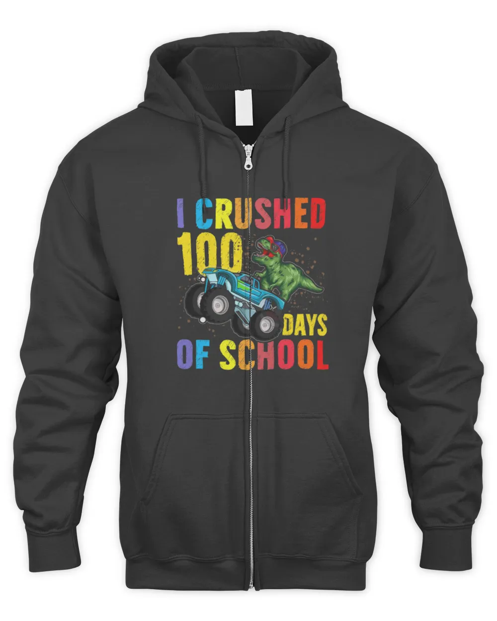 Dinosaur Pet I Crushed 100 Days of School Monster Trucks Gift Boy T Rex
