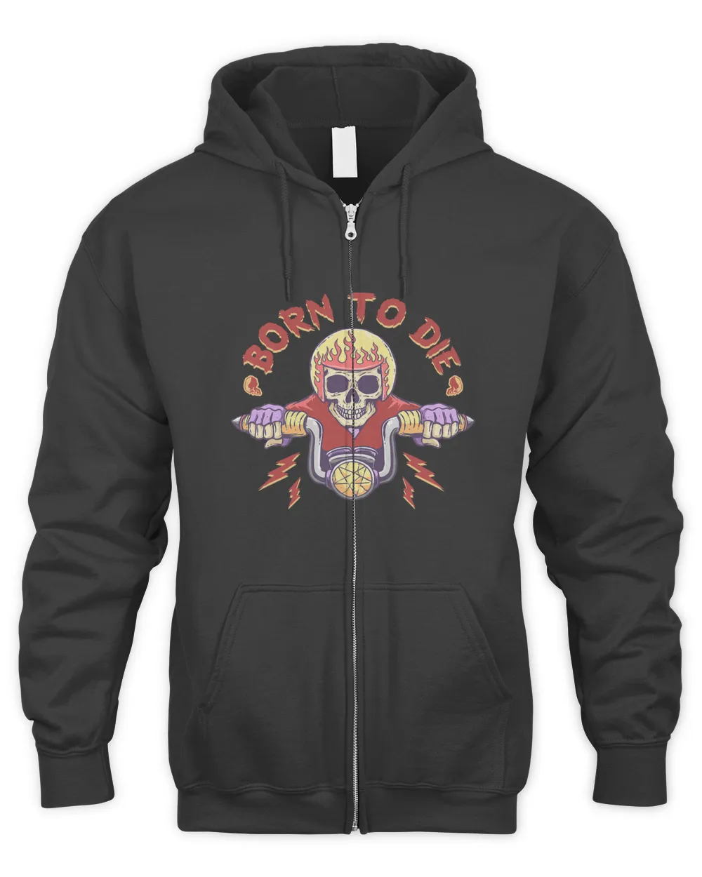 Born To Die Vintage Motorcycle Riders Skeleton Biker Racer 382
