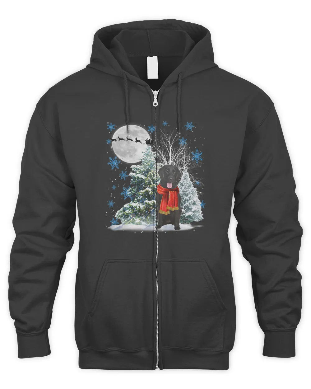 FlatCoated Retriever Under Moonlight Snow Christmas Pajama 129