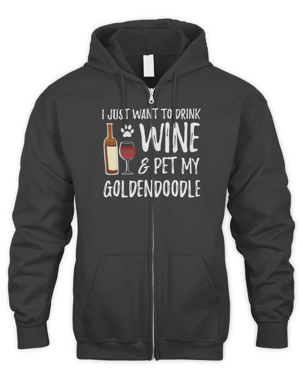 Wine and Goldendoodle T-Shirt for Goldendoodle Dog Mom T-Shirt
