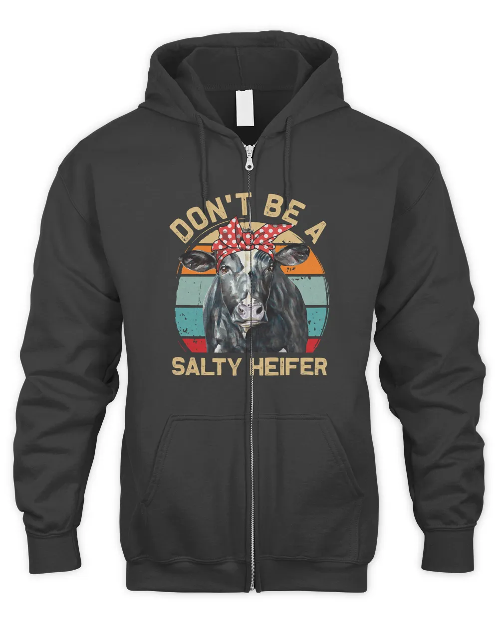 Womens Dont Be A Salty Heifer Cows Lover Farmer Sunset Vintage