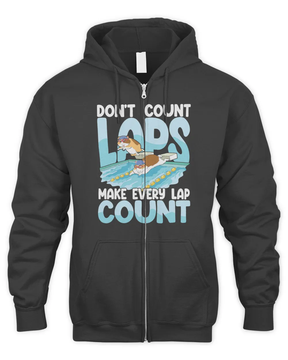 Dont count laps make every lap count Men's Zip Hoodie black s