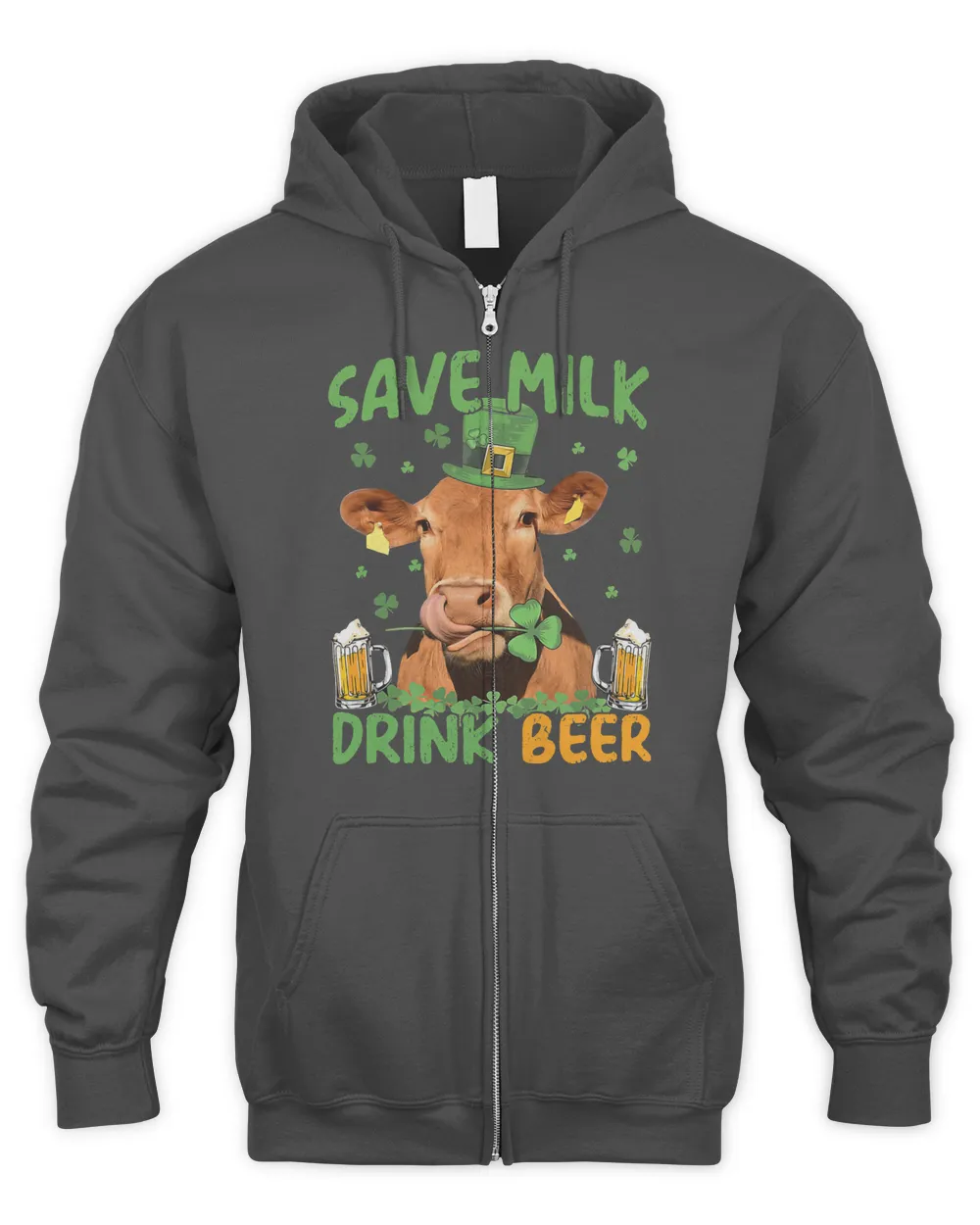 Cow Save Milk Drink Beer Cow With Beer Patricks Day