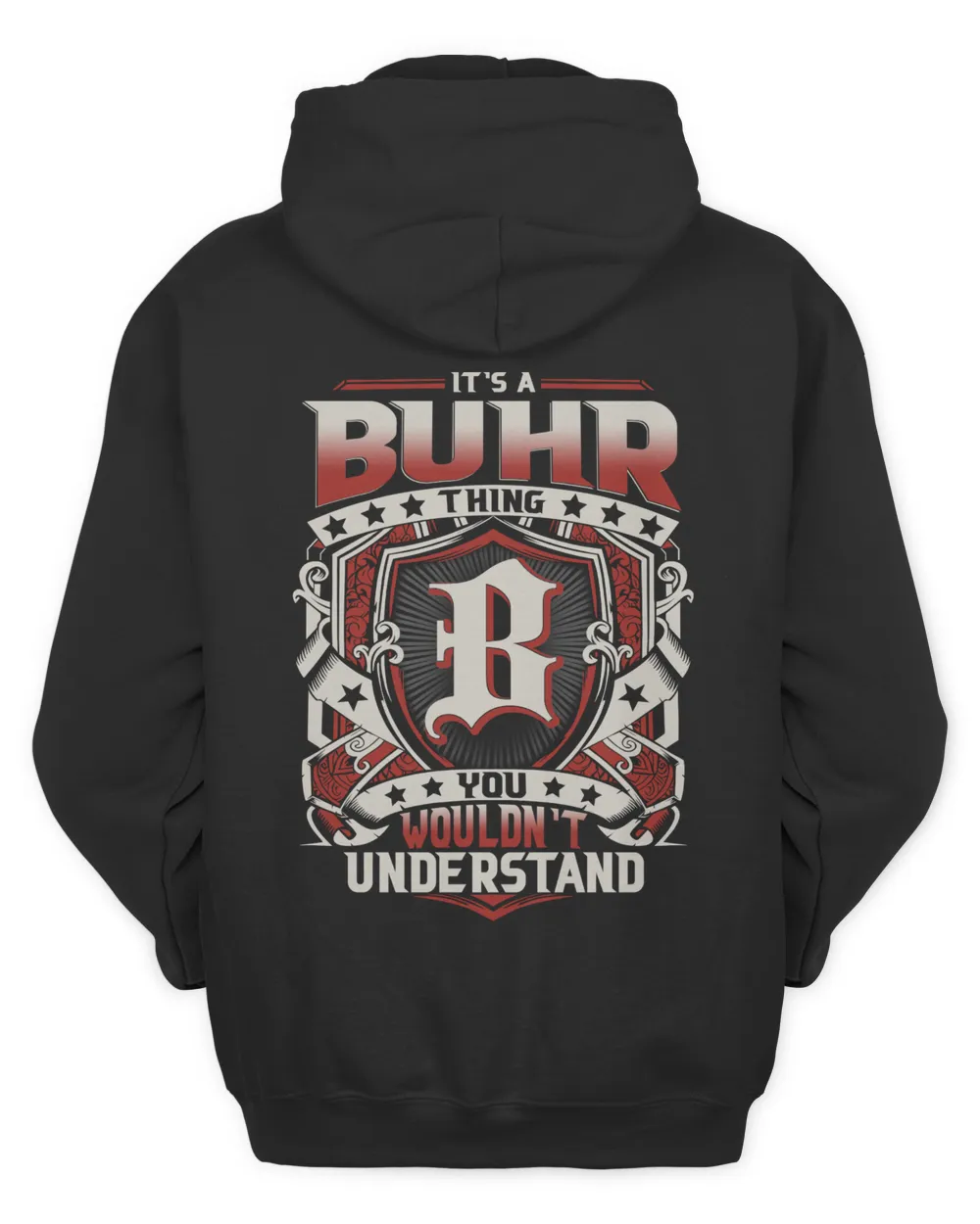 BUHR Men's Zip Hoodie black s