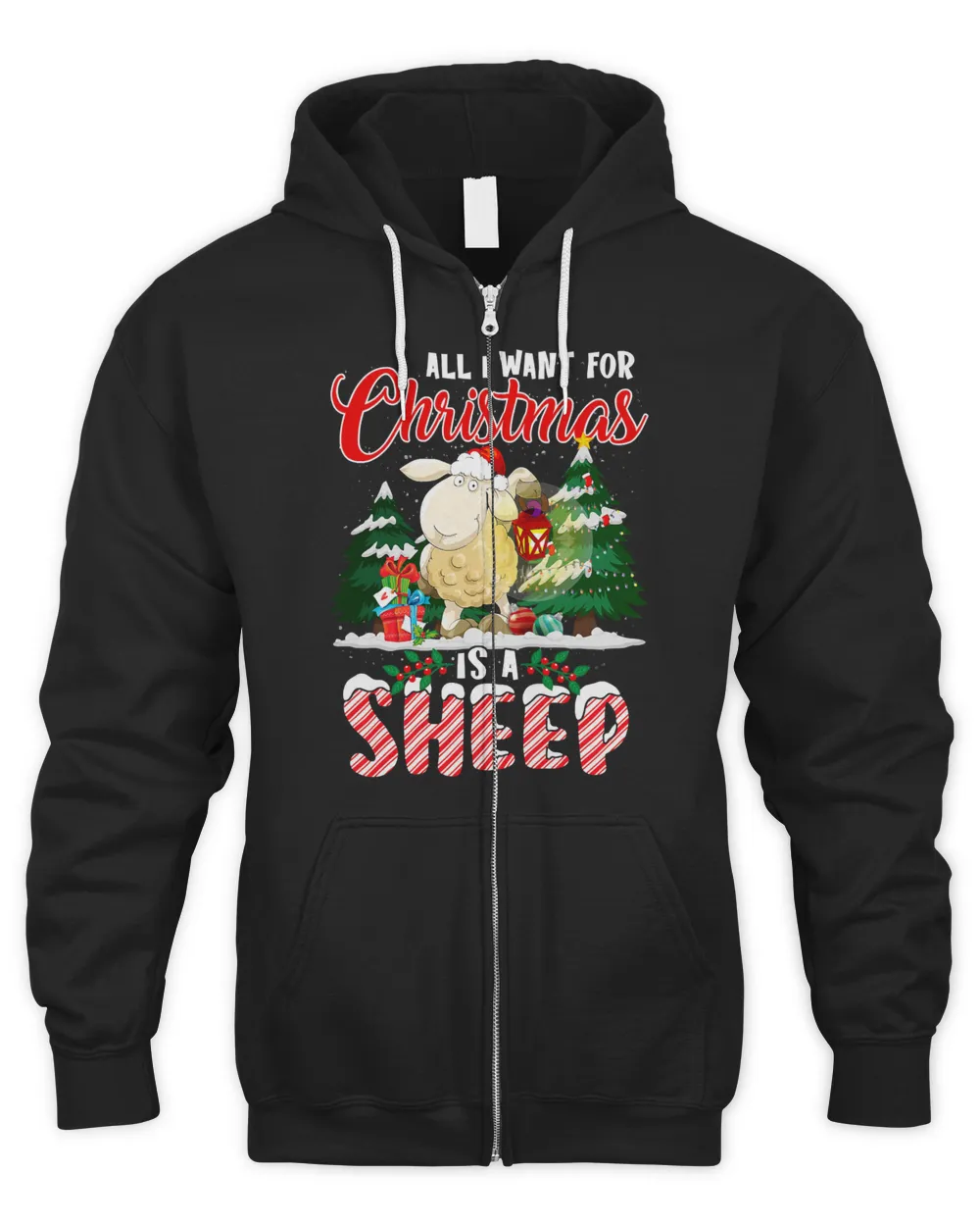 Sheep All I Want For Christmas Is A Sheep Ugly Sweater Farmer Xmas 17