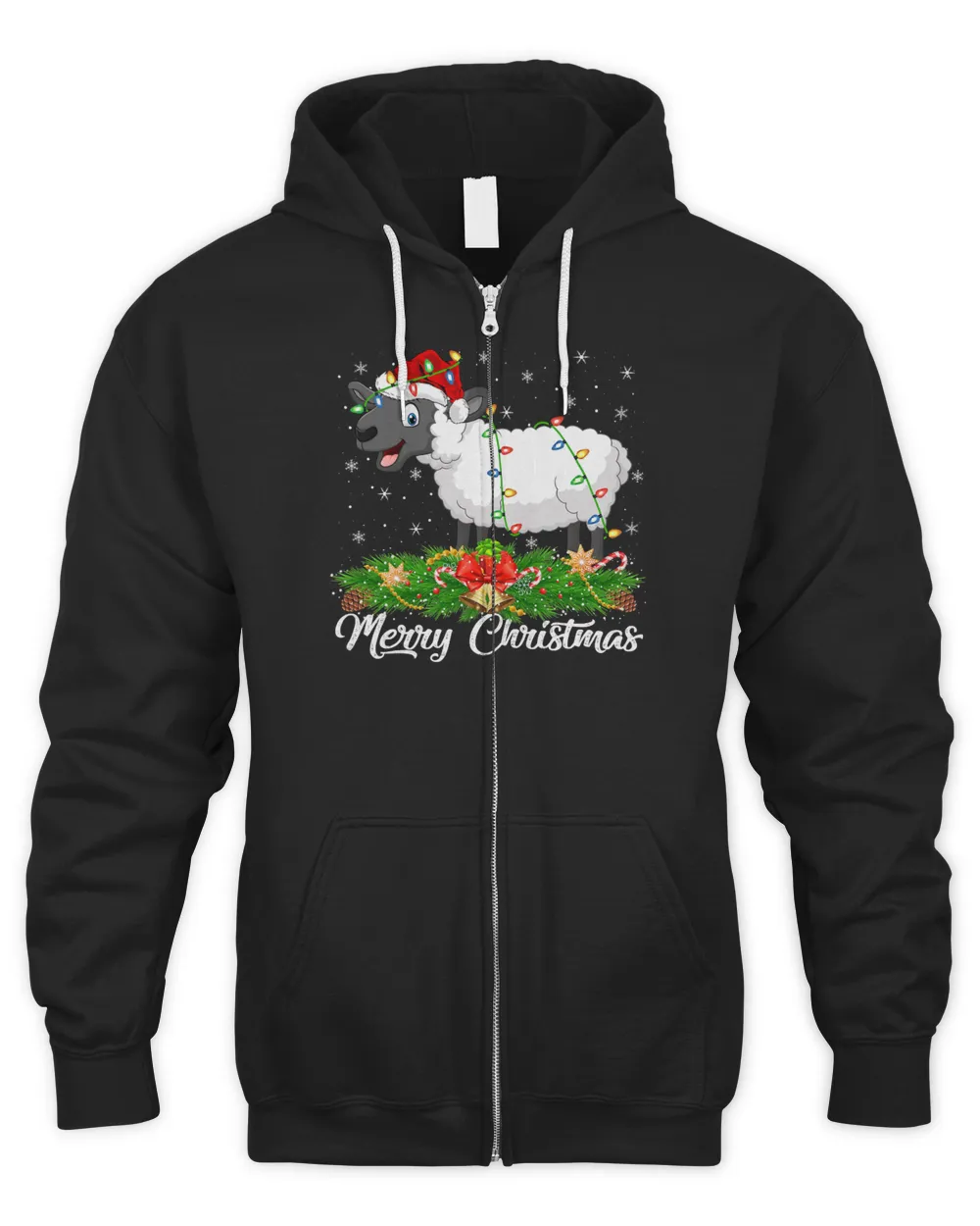 Sheep Animal Lover Matching Santa Hat Christmas 276