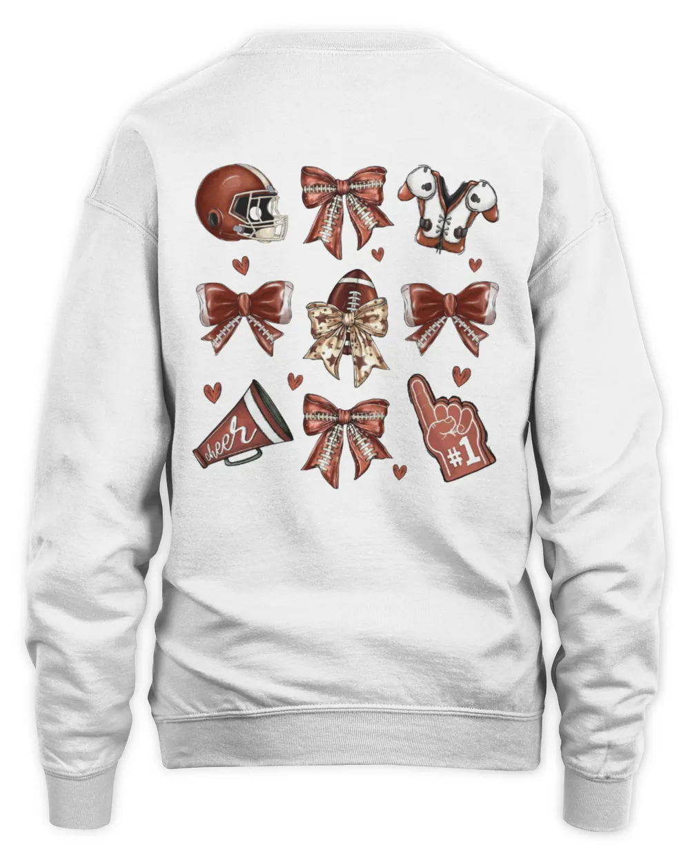 Football Coquette Shirt, Touchdown Season Shirt, Football Season Shirt, Football Game Shirts, Fall Vibes Tee, Football Player Gift Unisex Sweatshirt white s
