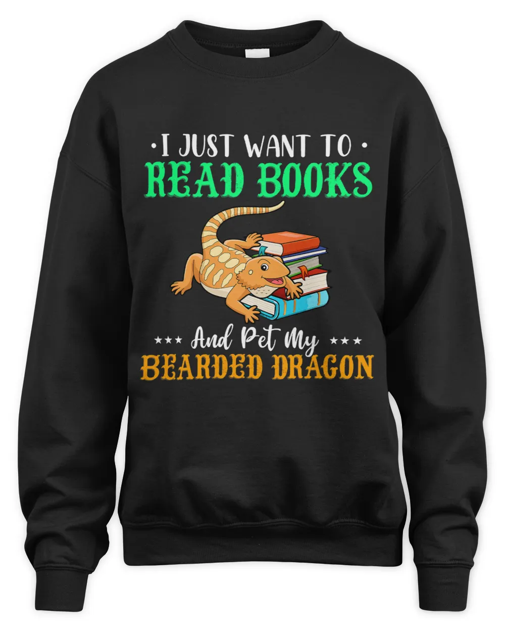 I Just Want To Read Books And Pet My Bearded Dragon Bookworm