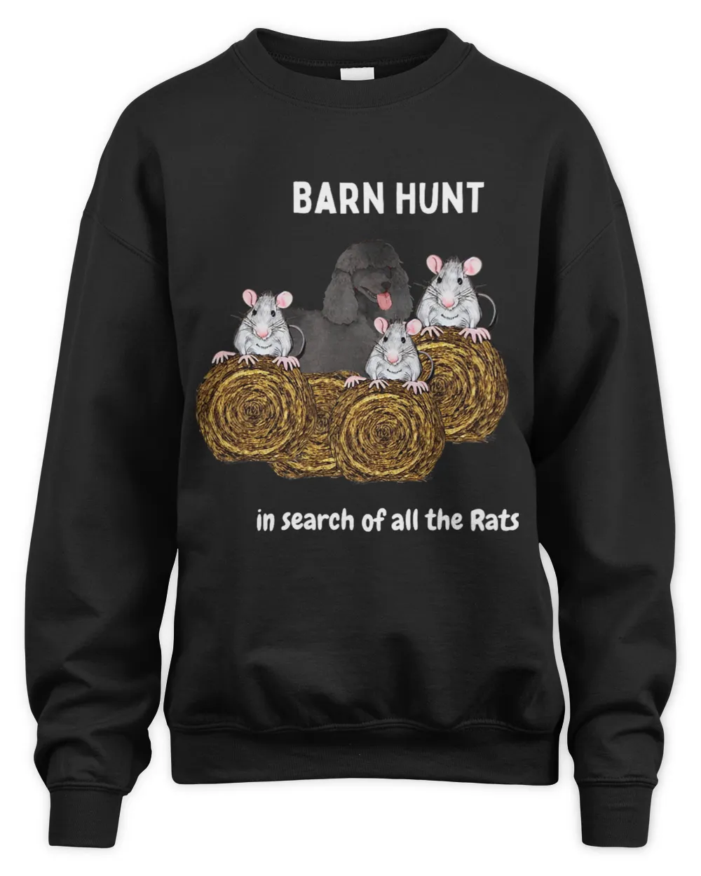 Funny Barn Hunt in search of rats with Irish water Spaniel