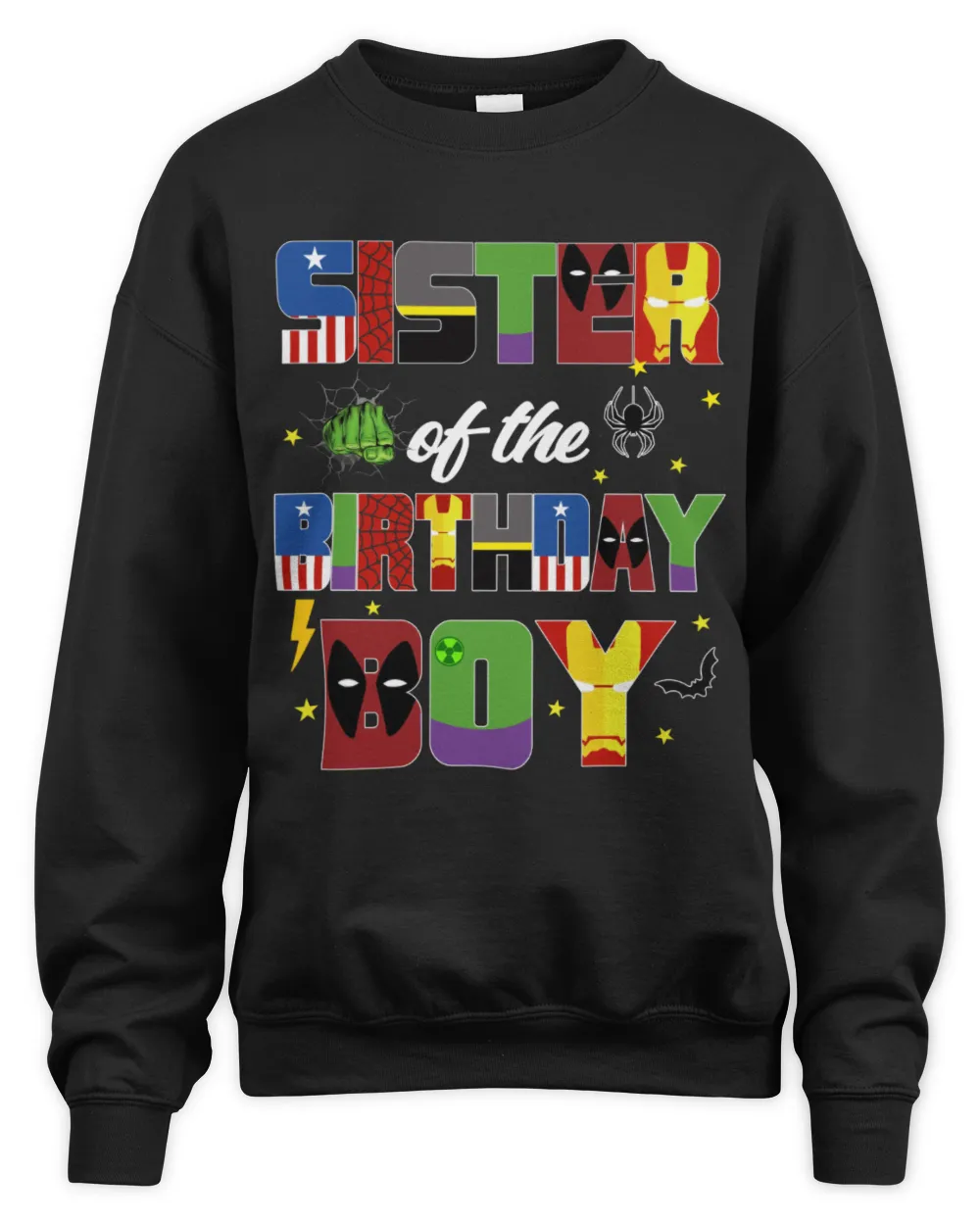 Sister Of The Barbie Birthday Boy Unisex Sweatshirt black s