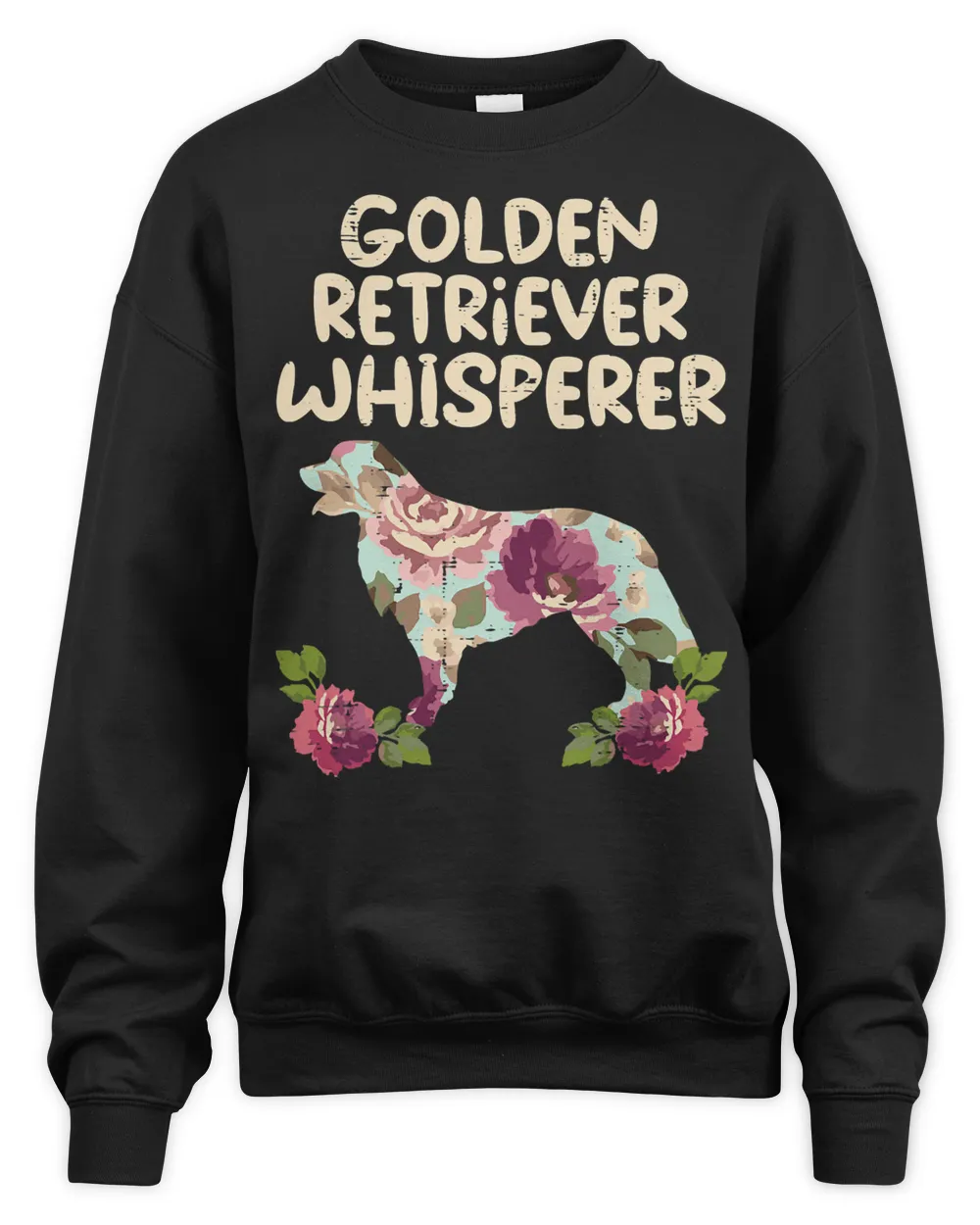 Golden Retriever Goldie Dog Floral Golden Retriever Whisperer Dog Lover Girls Women 232 Retrievers