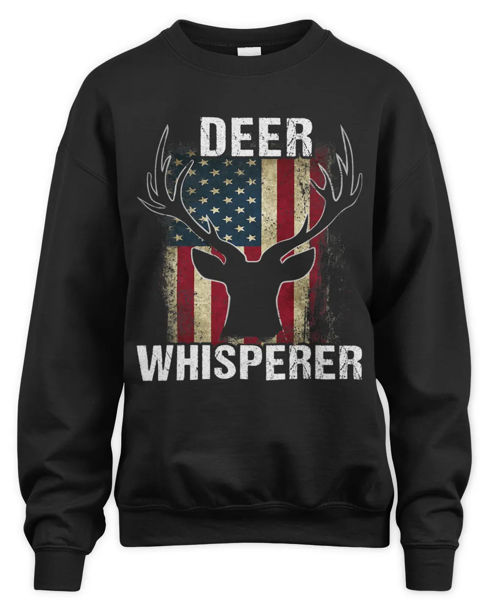 Deer Whisperer American Flag Deer Lover Hunting Dad