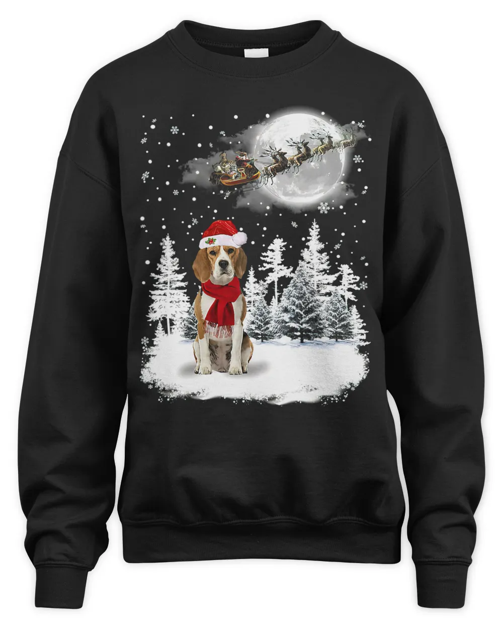 Bealge Dog Under Moonlight Snow Christmas Pajama 285