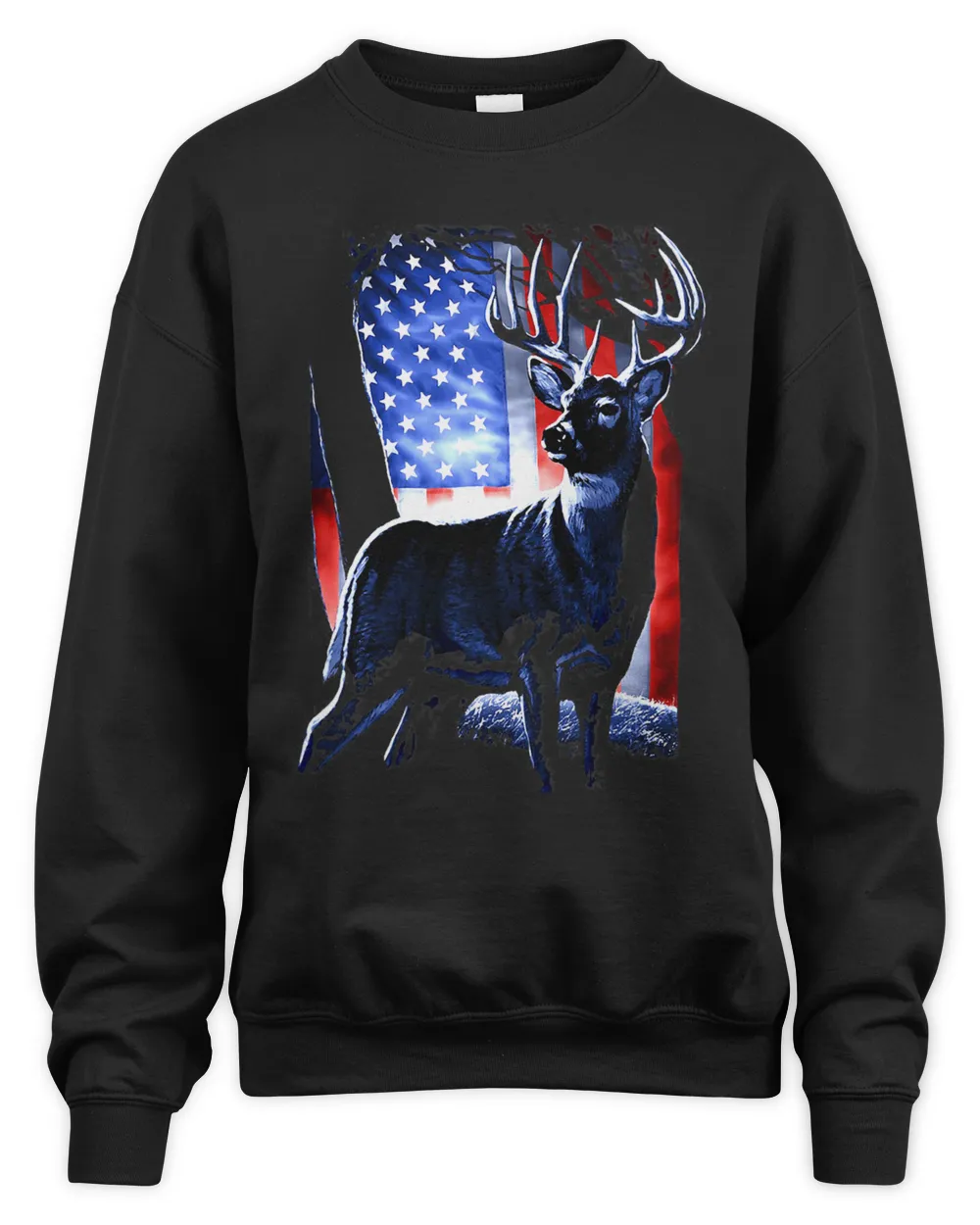 Buck American Flag Deer Hunting