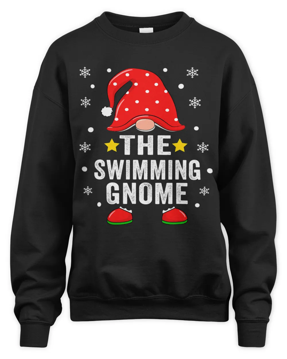 Swimming Gnome Christmas Family Pajamas Matching Swimming