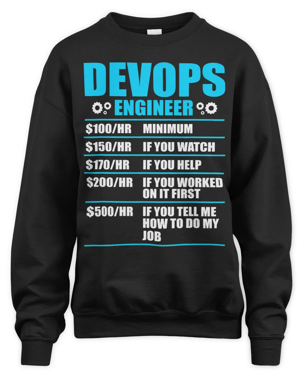 Sys admin and developer Design for a Cloud devops engineer 3 Unisex Sweatshirt black s