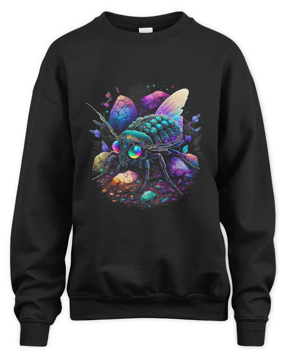 Esoteric Insect Bug Art Crystals Illustration Design 3